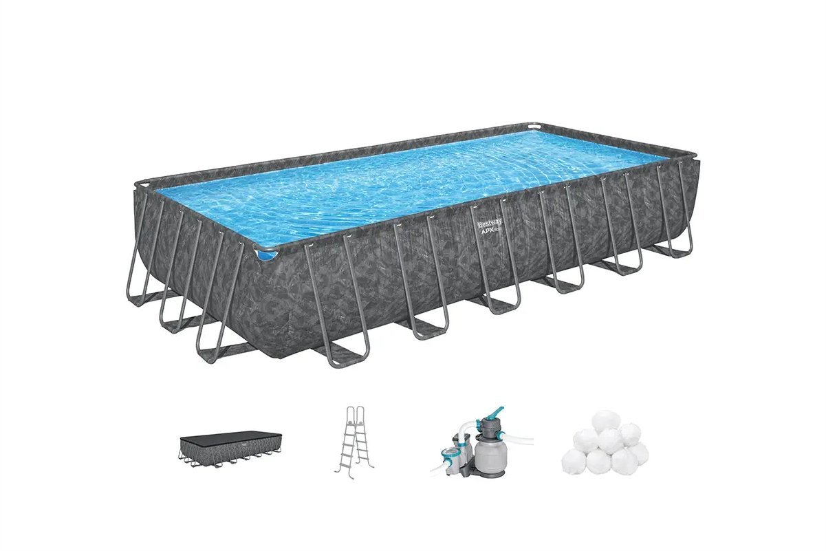 Bestway APX 561KG | Size 24.0 x 12.0 x 4.33 Ft | APX Rectangular Metal Frame Portable Ready-Made Swimming Pool - Image 13
