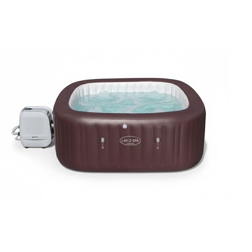 Bestway 60033 | Size 6.80 x 6.80 x 2.60 Ft | Inflatable Portable Spa Lay Z Bathtub Maldives