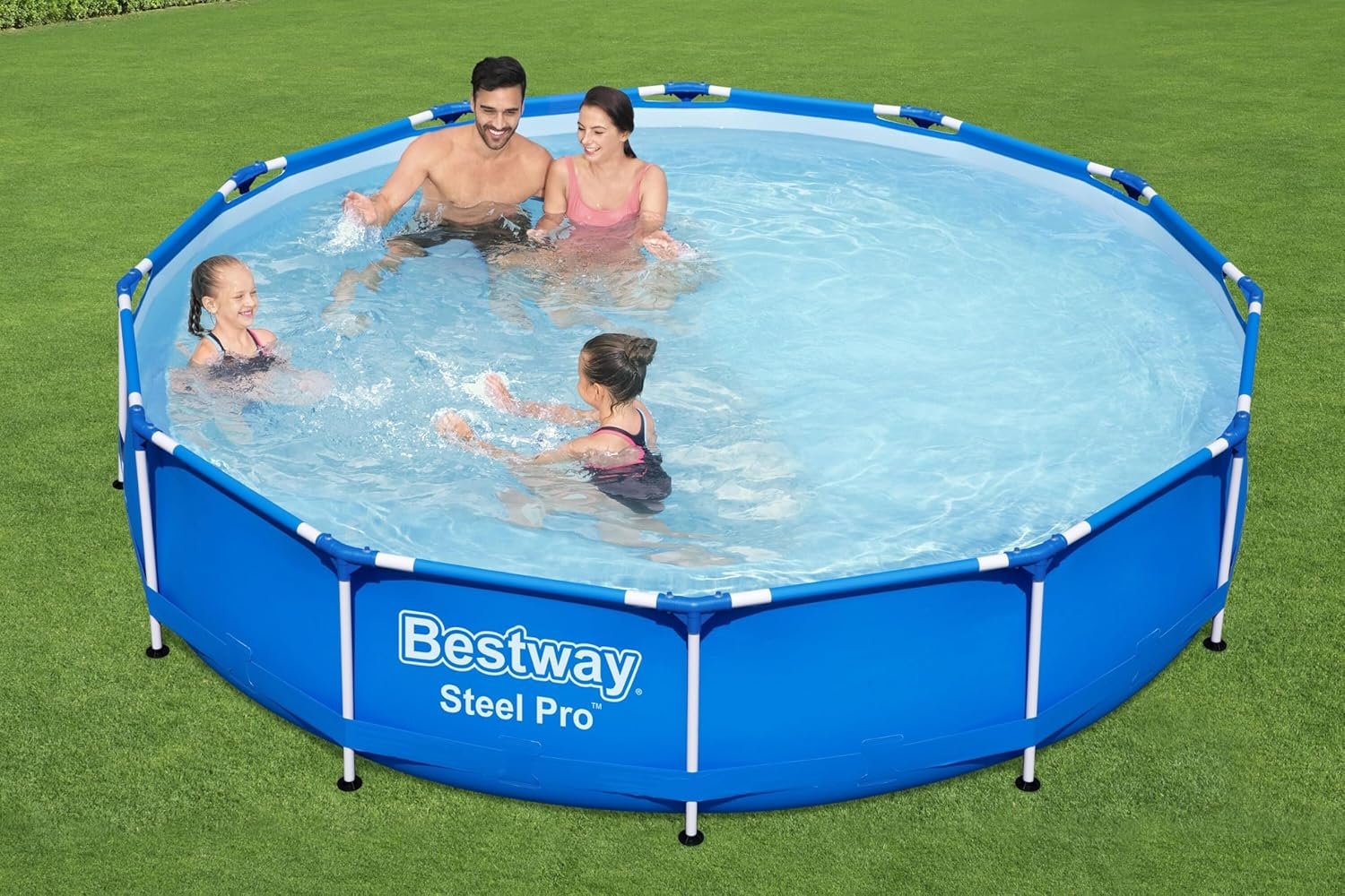 Bestway 56681 | Size 12.0 x 12.0 x 2.5 Ft | Steel Pro Round Metal Frame Portable Ready-Made Swimming Pool - Image 2